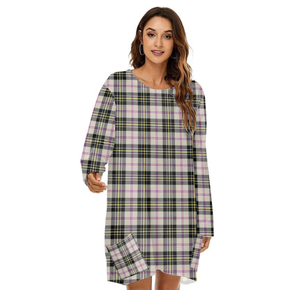 MacPherson Dress Ancient Tartan Plaid Loose Crew Neck Dress