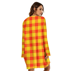 MacMillan Tartan Plaid Tartan Plaid Loose Crew Neck Dress