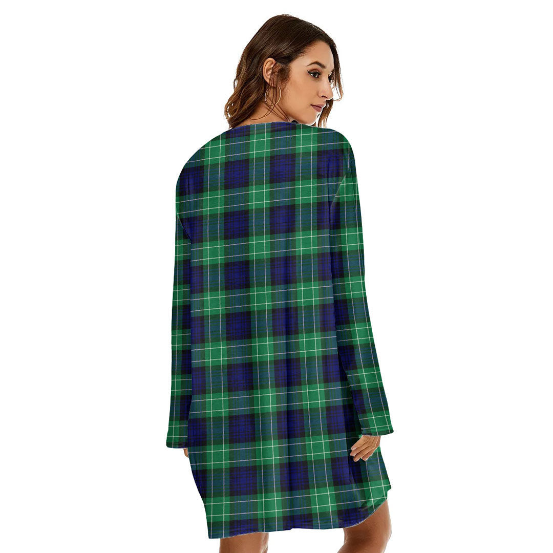 Abercrombie Tartan Plaid Loose Crew Neck Dress