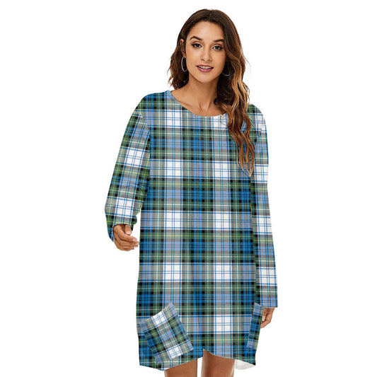 Campbell Dress Ancient Tartan Plaid Loose Crew Neck Dress