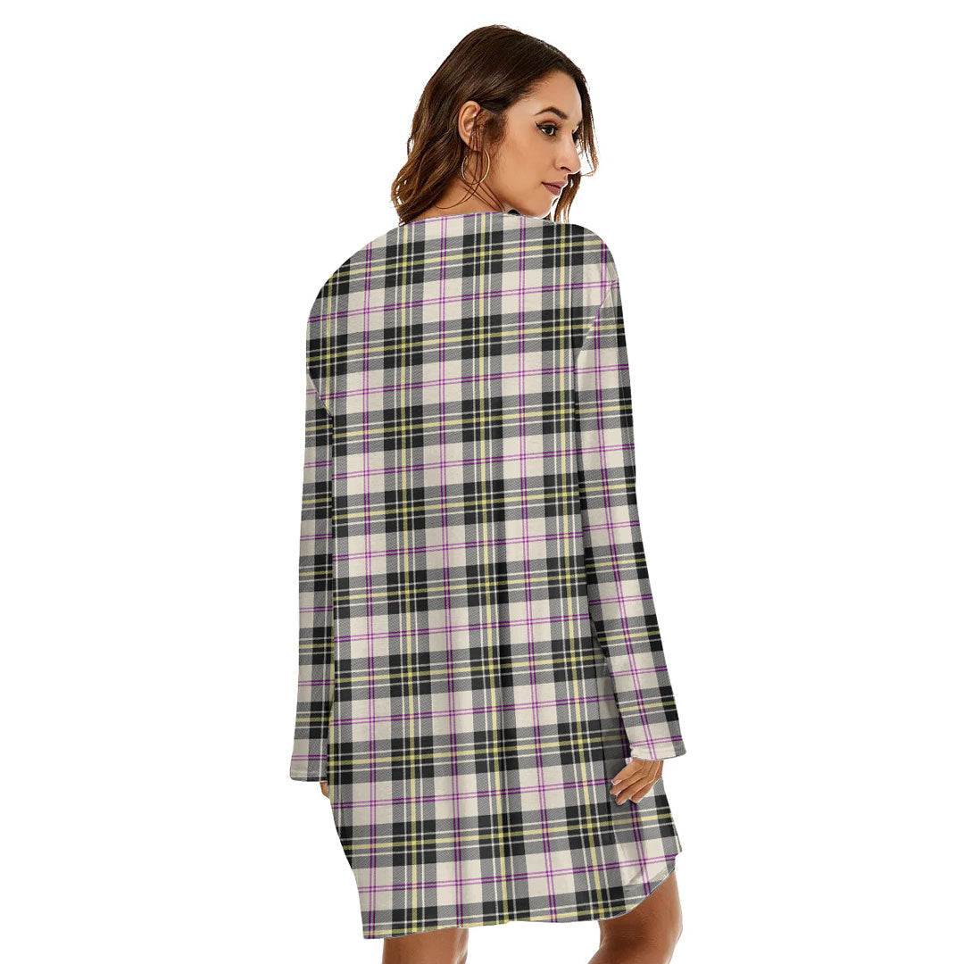 MacPherson Dress Ancient Tartan Plaid Loose Crew Neck Dress