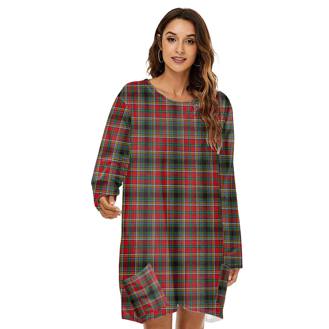 Anderson of Arbrake Tartan Plaid Loose Crew Neck Dress