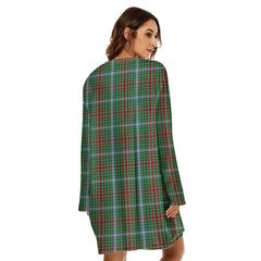 Gayre Tartan Plaid Loose Crew Neck Dress