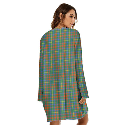 MacKintosh Hunting Ancient Tartan Plaid Loose Crew Neck Dress