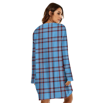 Elliot Ancient Tartan Plaid Loose Crew Neck Dress