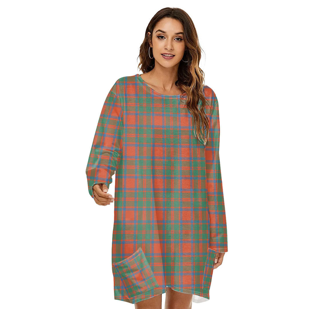 MacKintosh Ancient Tartan Plaid Loose Crew Neck Dress