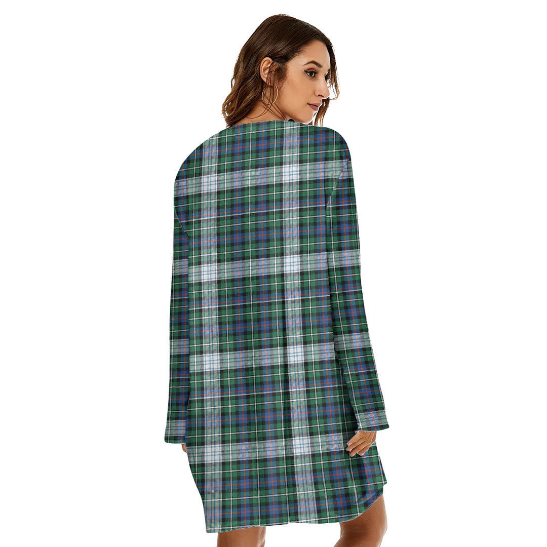 MacKenzie Dress Ancient Tartan Plaid Loose Crew Neck Dress