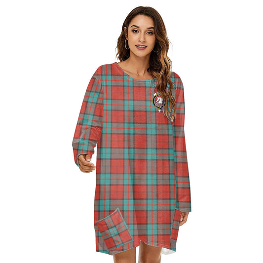 Dunbar Ancient Tartan Crest Loose Crew Neck Dress