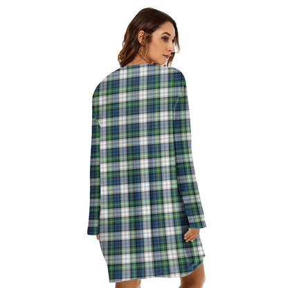 Gordon Dress Ancient Tartan Crest Loose Crew Neck Dress