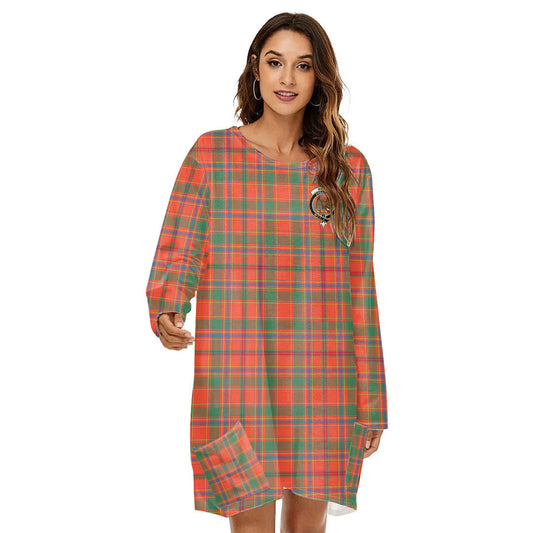 Munro Ancient Tartan Crest Loose Crew Neck Dress