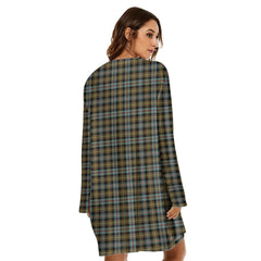 Farquharson Weathered Tartan Crest Loose Crew Neck Dress