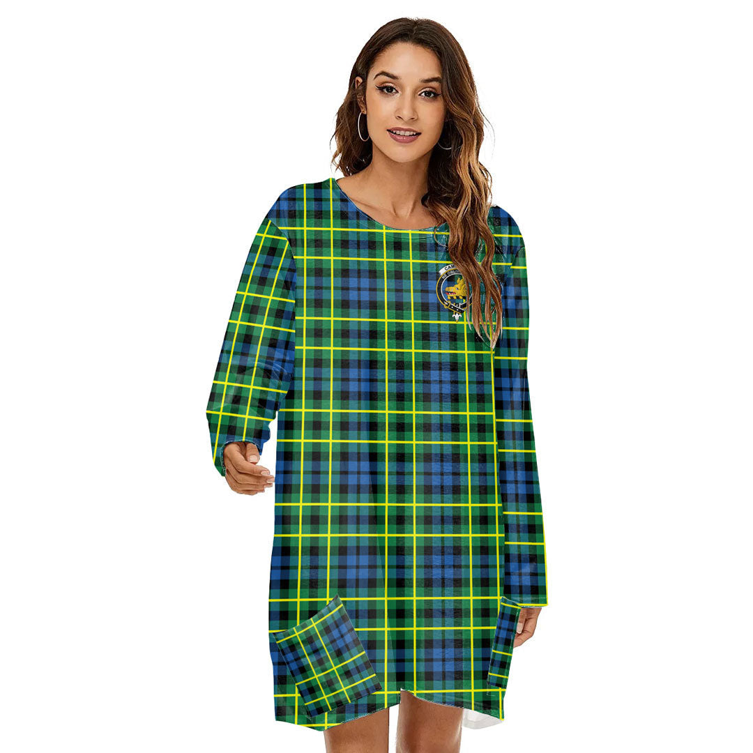 Campbell of Breadalbane Ancient Tartan Crest Loose Crew Neck Dress