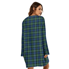 Forbes Ancient Tartan Crest Loose Crew Neck Dress