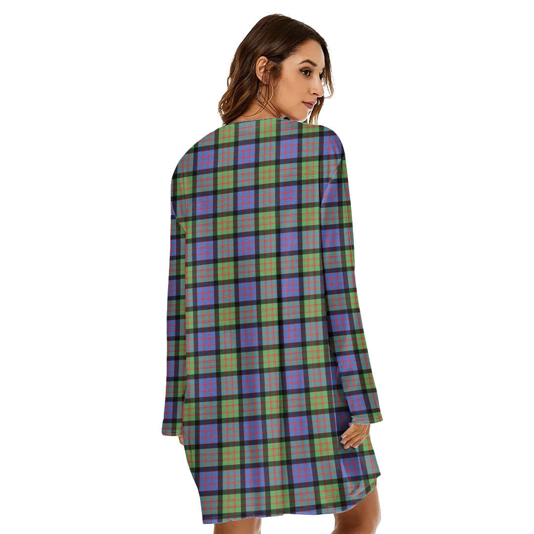 MacDonald Ancient Tartan Crest Loose Crew Neck Dress