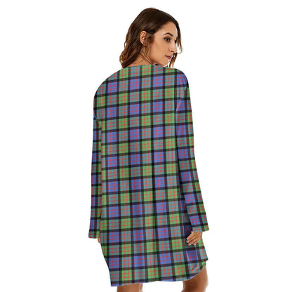 MacDonald Ancient Tartan Crest Loose Crew Neck Dress