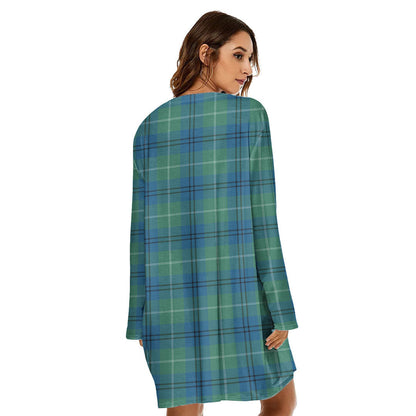 Oliphant Ancient Tartan Crest Loose Crew Neck Dress