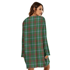 Gayre Tartan Crest Loose Crew Neck Dress