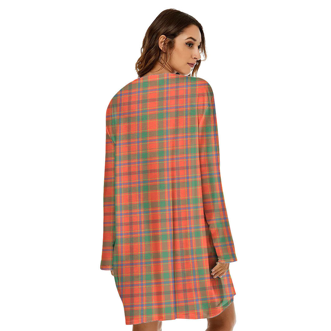 Munro Ancient Tartan Crest Loose Crew Neck Dress