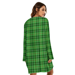 Galloway District Tartan Crest Loose Crew Neck Dress