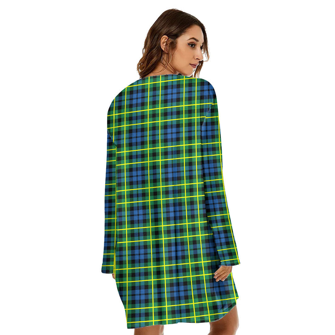 Campbell of Breadalbane Ancient Tartan Crest Loose Crew Neck Dress