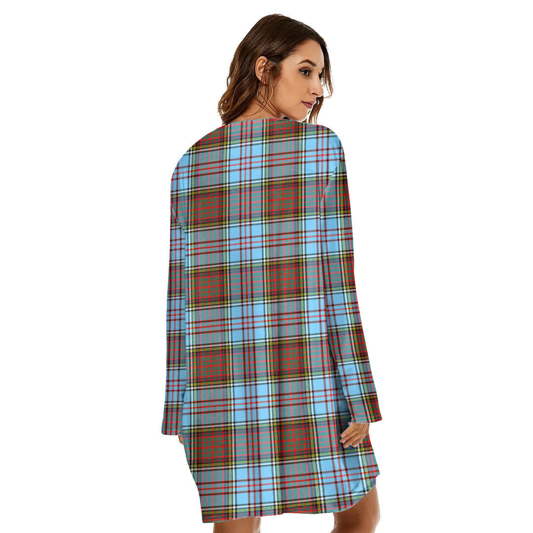 Anderson Ancient Tartan Crest Loose Crew Neck Dress