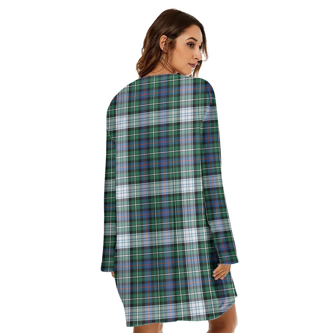 MacKenzie Dress Ancient Tartan Crest Loose Crew Neck Dress