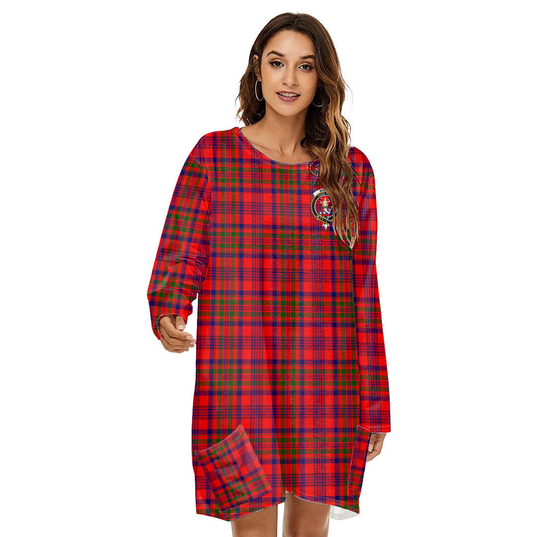 Murray of Tulloch Modern Tartan Crest Loose Crew Neck Dress