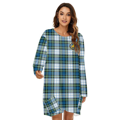 Campbell Dress Ancient Tartan Crest Loose Crew Neck Dress