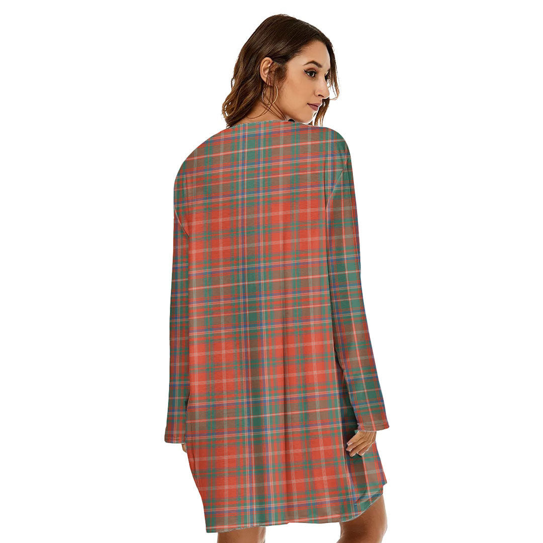 MacDougall Ancient Tartan Crest Loose Crew Neck Dress