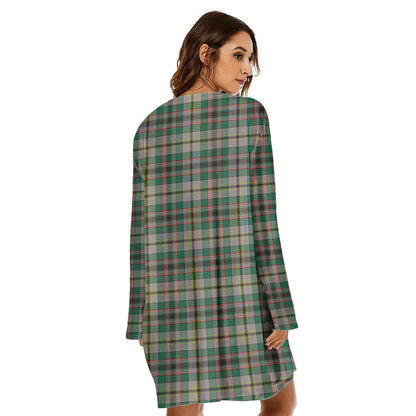 Craig Ancient Tartan Crest Loose Crew Neck Dress