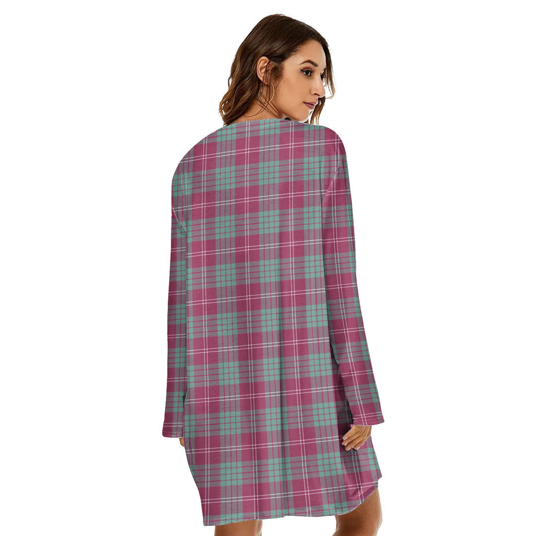 Crawford Ancient Tartan Crest Loose Crew Neck Dress