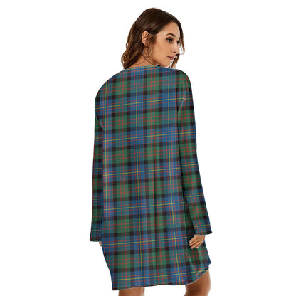 Cameron of Erracht Ancient Tartan Crest Loose Crew Neck Dress