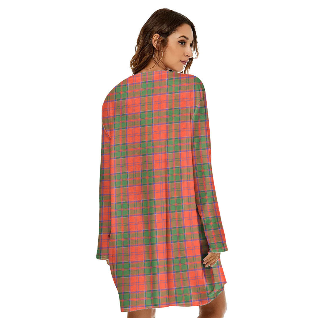 Grant Ancient Tartan Crest Loose Crew Neck Dress