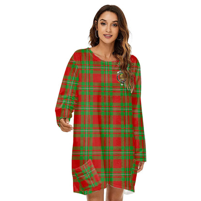 MacGregor Modern Tartan Crest Loose Crew Neck Dress