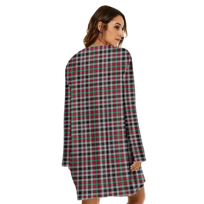 Borthwick Ancient Tartan Crest Loose Crew Neck Dress