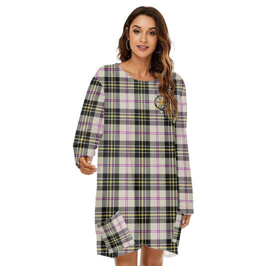 MacPherson Dress Ancient Tartan Crest Loose Crew Neck Dress