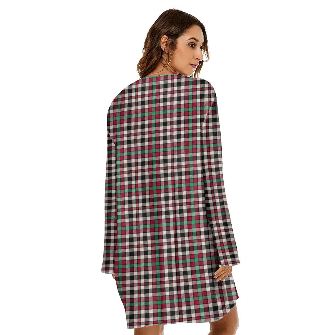 Borthwick Dress Ancient Tartan Crest Loose Crew Neck Dress