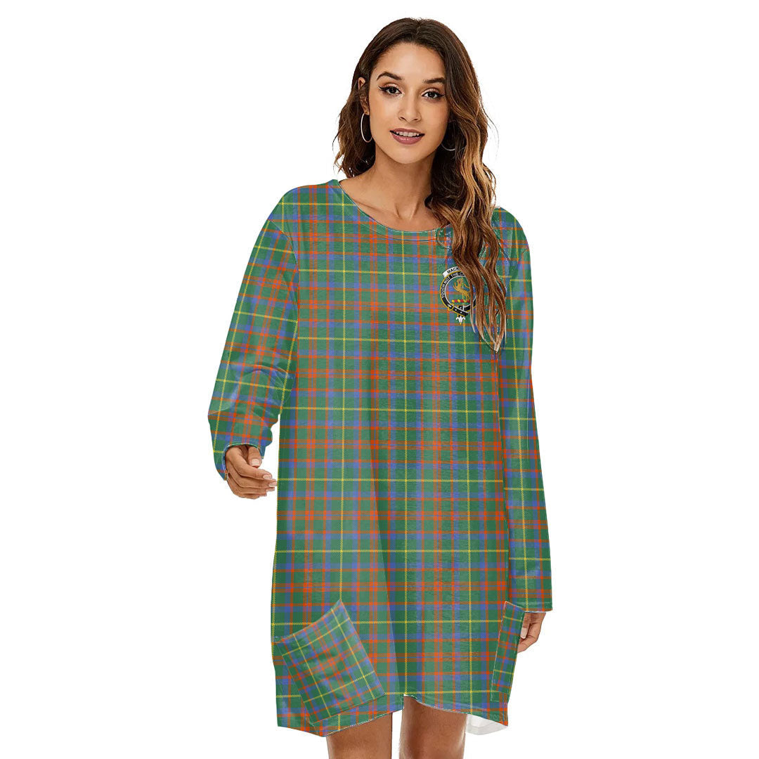 MacKintosh Hunting Ancient Tartan Crest Loose Crew Neck Dress