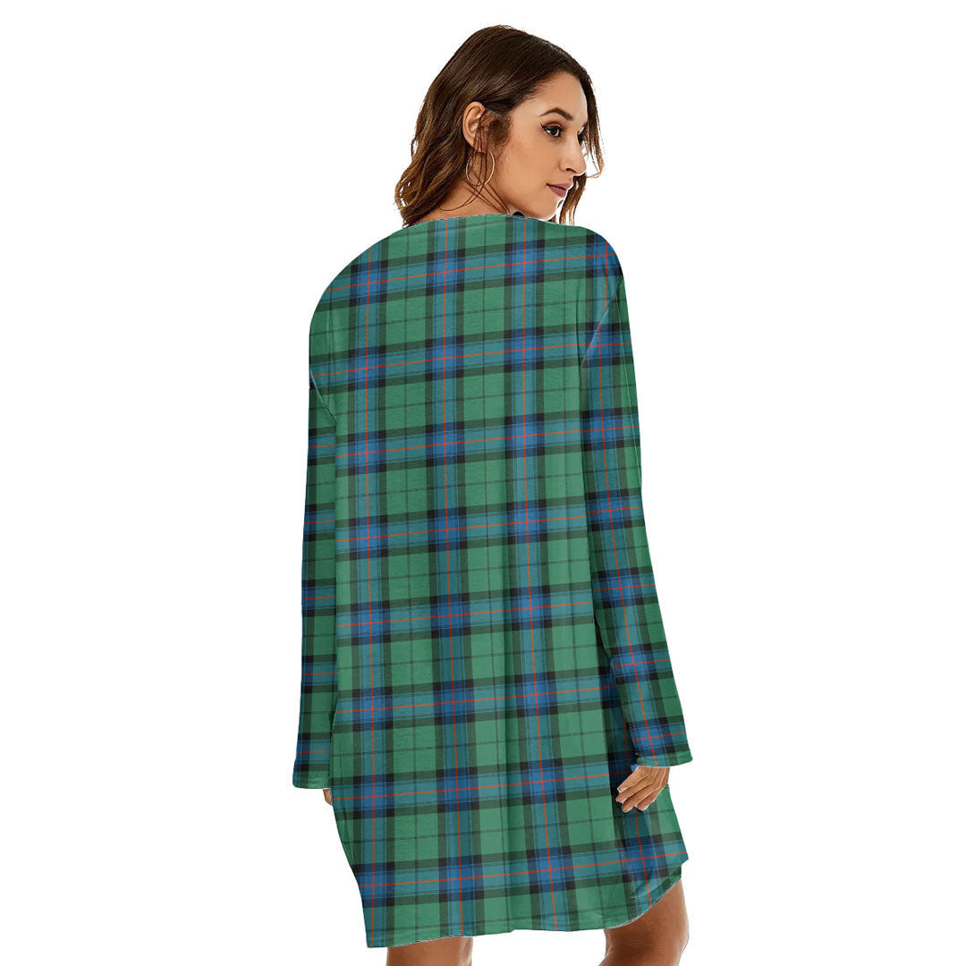 Armstrong Ancient Tartan Crest Loose Crew Neck Dress