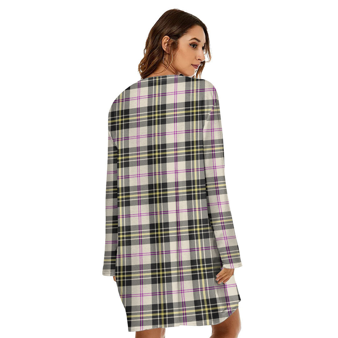 MacPherson Dress Ancient Tartan Crest Loose Crew Neck Dress