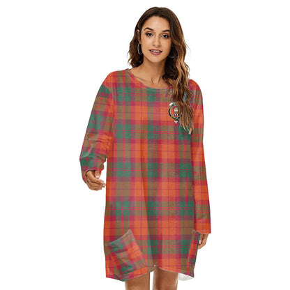 MacNab Ancient Tartan Crest Loose Crew Neck Dress