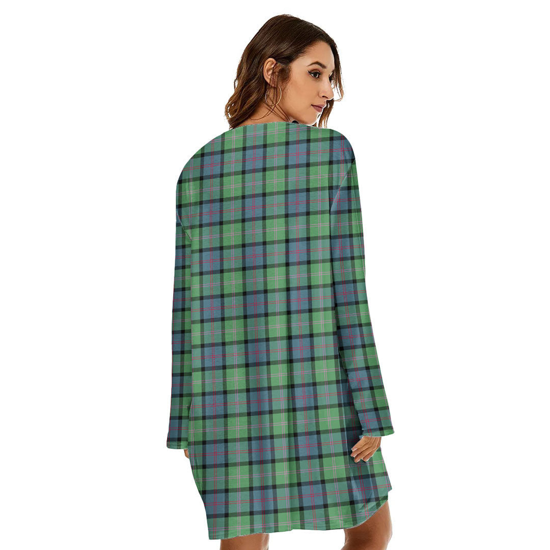 MacThomas Ancient Tartan Crest Loose Crew Neck Dress