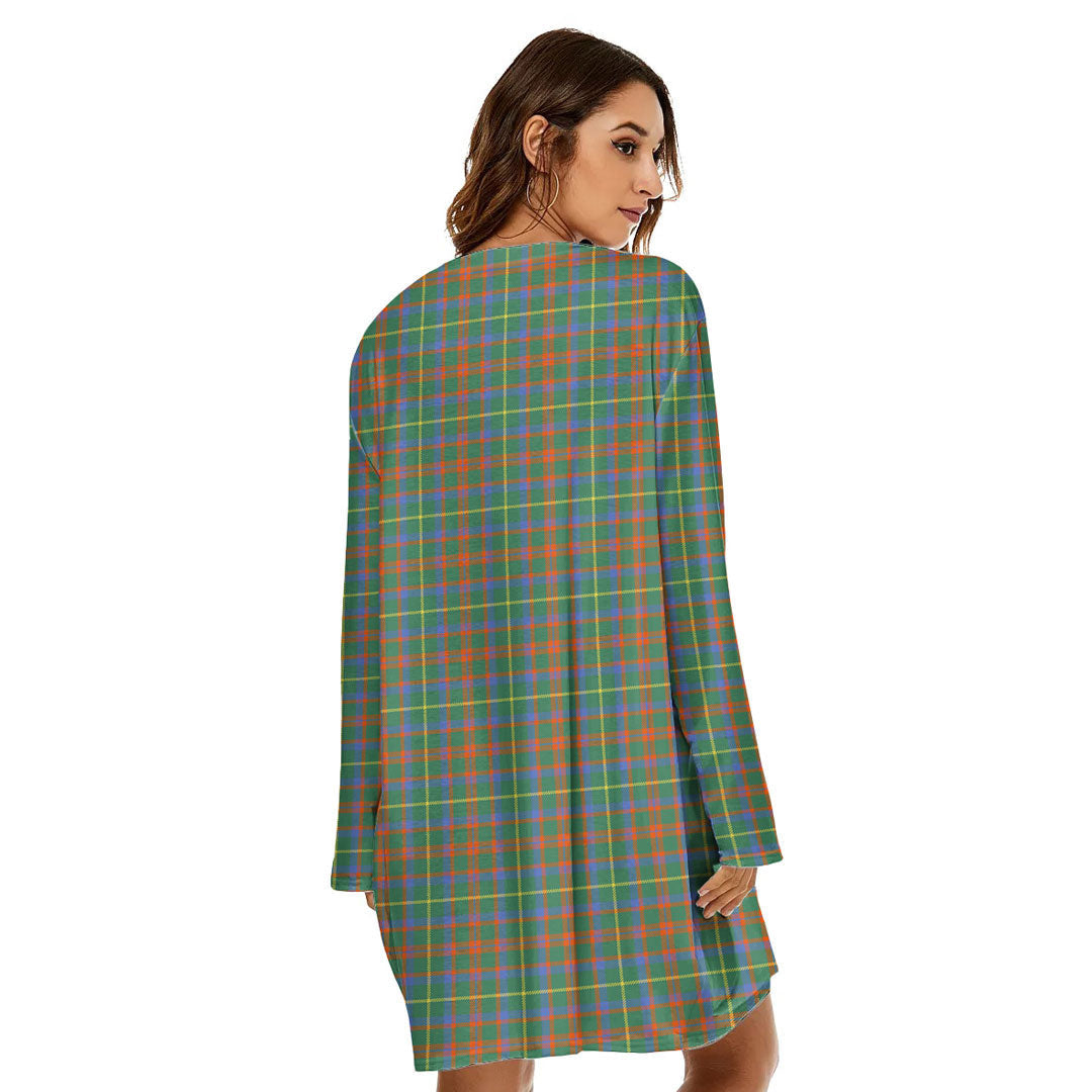 MacKintosh Hunting Ancient Tartan Crest Loose Crew Neck Dress