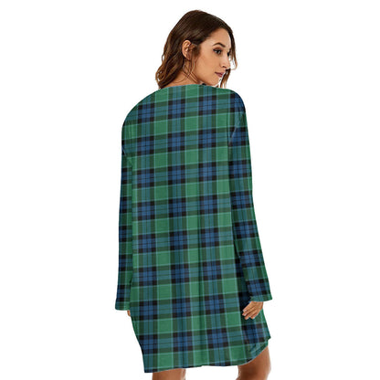 Graham of Menteith Ancient Tartan Crest Loose Crew Neck Dress