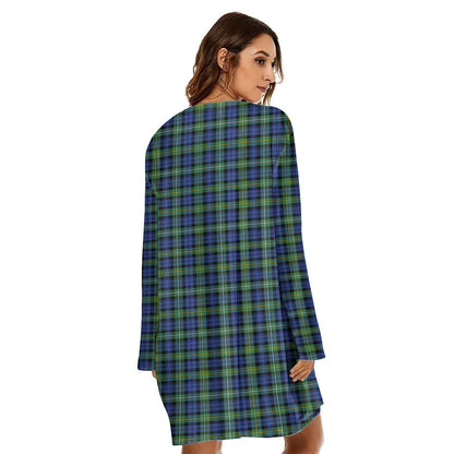 Campbell Argyll Ancient Tartan Crest Loose Crew Neck Dress