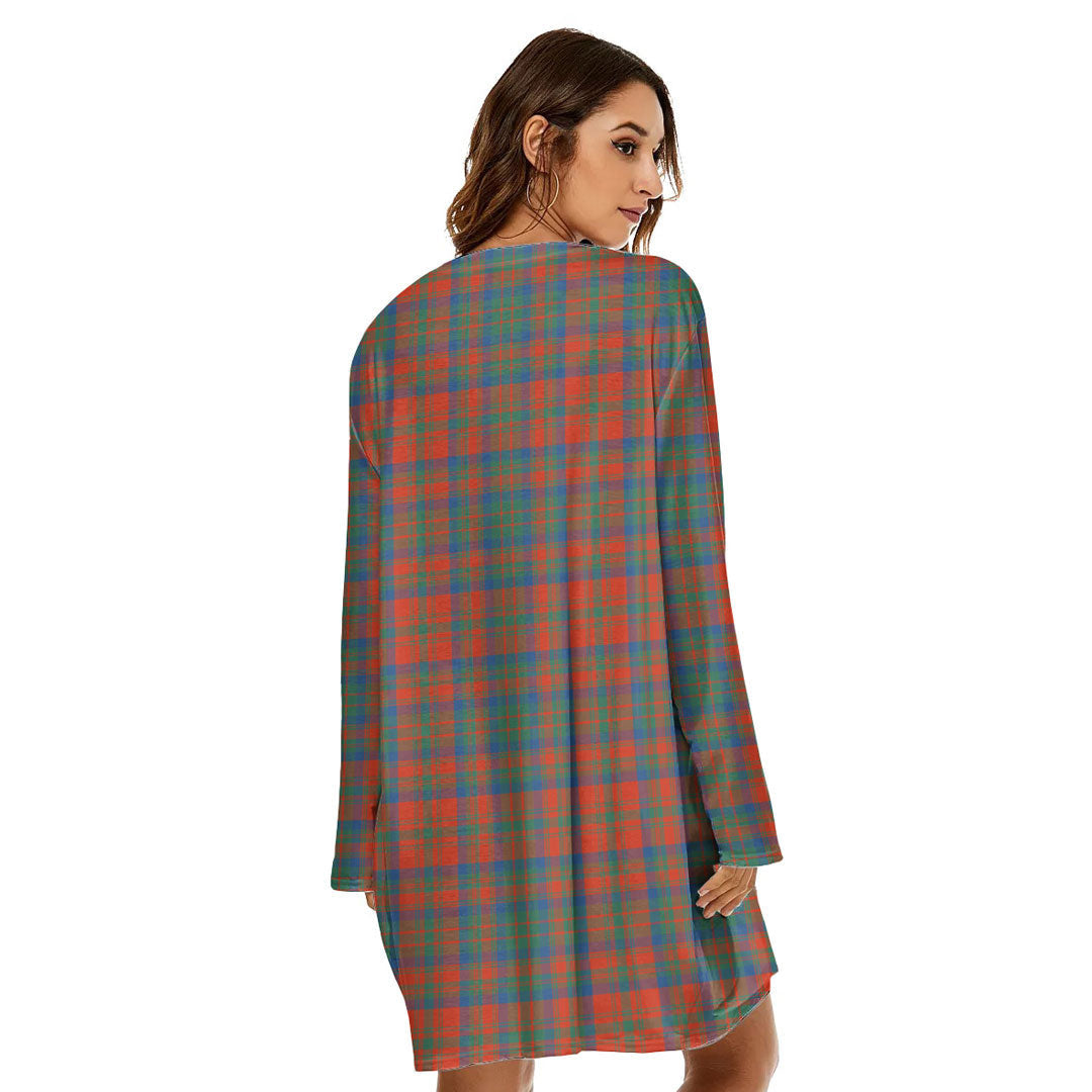 Matheson Ancient Tartan Crest Loose Crew Neck Dress