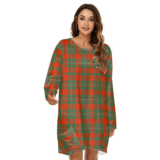 MacGregor Ancient Tartan Crest Loose Crew Neck Dress