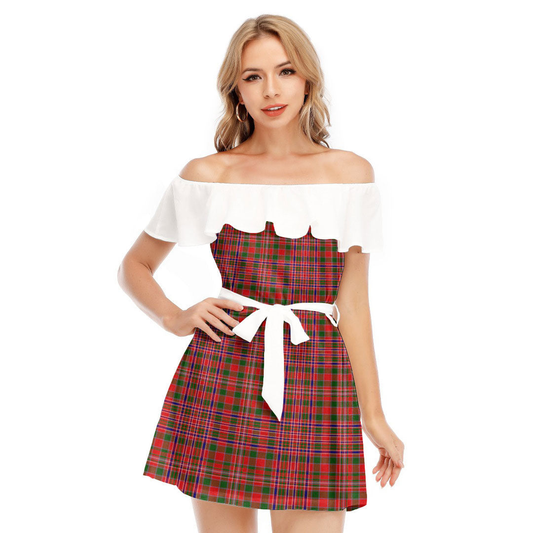 MacAlister Modern Tartan Plaid Off-shoulder Dress With Ruffle