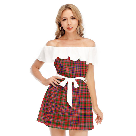 MacAlister Modern Tartan Plaid Off-shoulder Dress With Ruffle