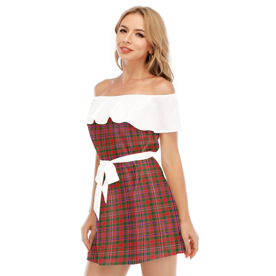 MacAlister Modern Tartan Plaid Off-shoulder Dress With Ruffle